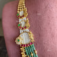 Dhriti Moisanite Heritage Necklace Combo Set - Mint Green