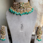 Swapna polki kundan necklace set - Green