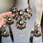 Arpan bikaneri kundan necklace set - Dark green