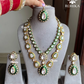 Ridhhi kundan necklace set - Green