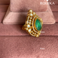 Angana polki kundan ring (SG-127) - Mint green