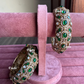 Shree moisinite kundan kada/bangles - Green