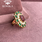 Angana polki kundan ring  (SG-008) - Red and dark green