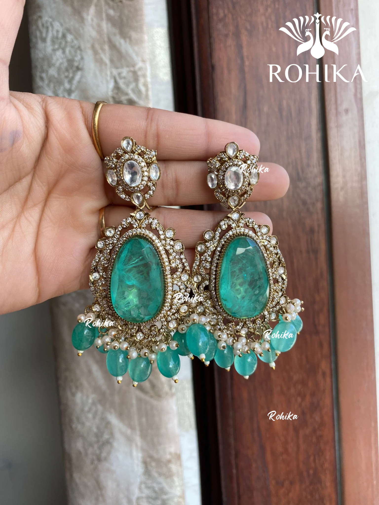 Doublet earrings (M-002) - Mint green