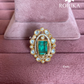 Angana polki kundan ring (SG-057) - Mint green