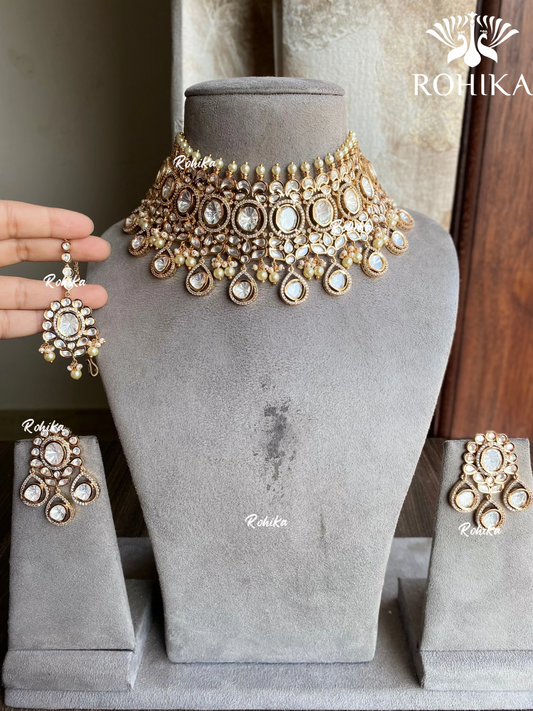 Anya polki kundan necklace set