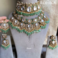 Tithi polki kundan combo set - Mint Green