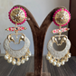 Gaja meenakari earrings - Grey