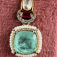Akshita Moisanite Choker Set - Mint Green