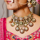Uma bikaneri polki kundan choker set - Mint green