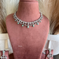 Hinaya American diamond necklace set - Mint green