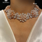 Amelia american diamond necklace set -Rose gold