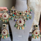 Nirnaya polki kundan bridal necklace set - Multi colour