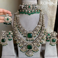 Zariya victorian combo necklace set - Green