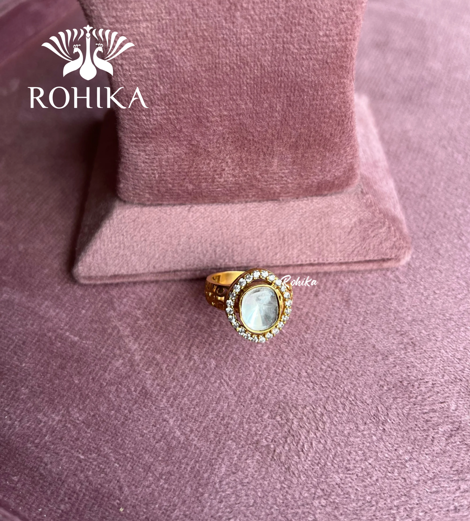 Angana polki kundan ring  (SG-007) - White