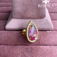 Angana polki kundan ring (SG-123) - Pink