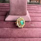 Angana polki kundan ring (SG-129) - Mint green