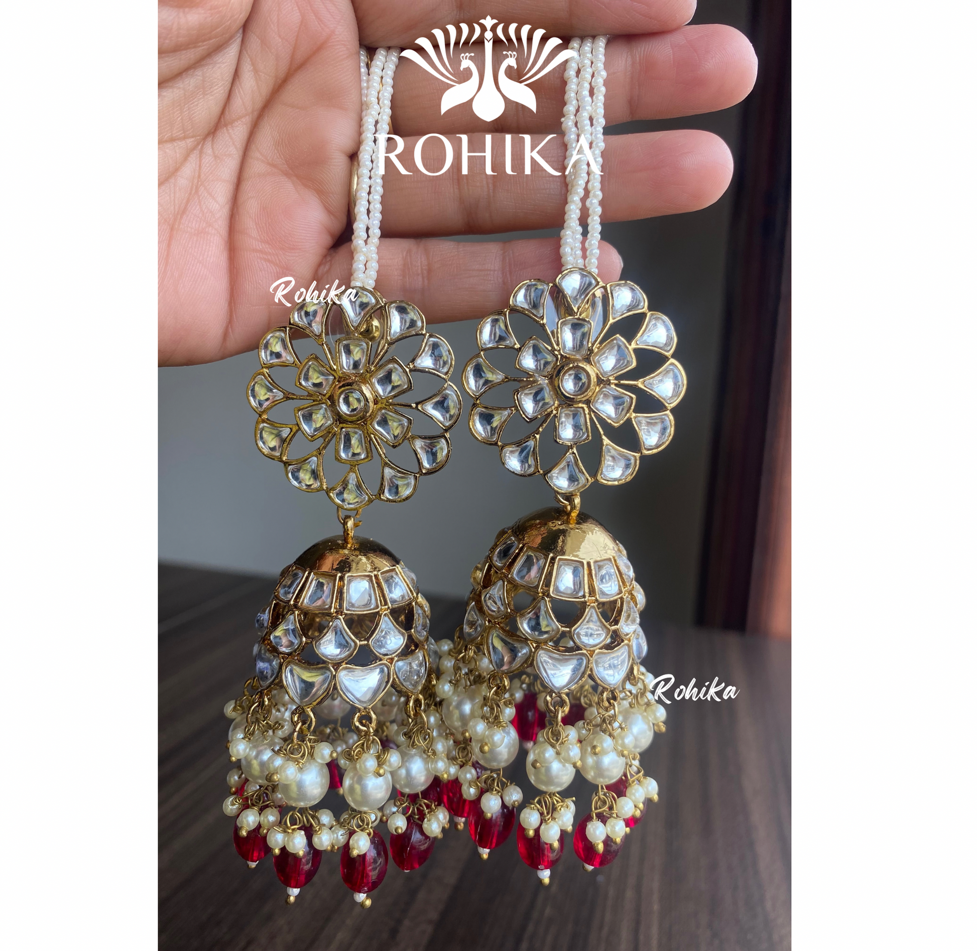 Fiza jhumka bali earrings  -Merjanta