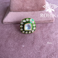 Angana polki kundan ring  (SG-051) - Dark green