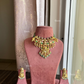 Devishi Moisanite Heritage Necklace set -Mint Green