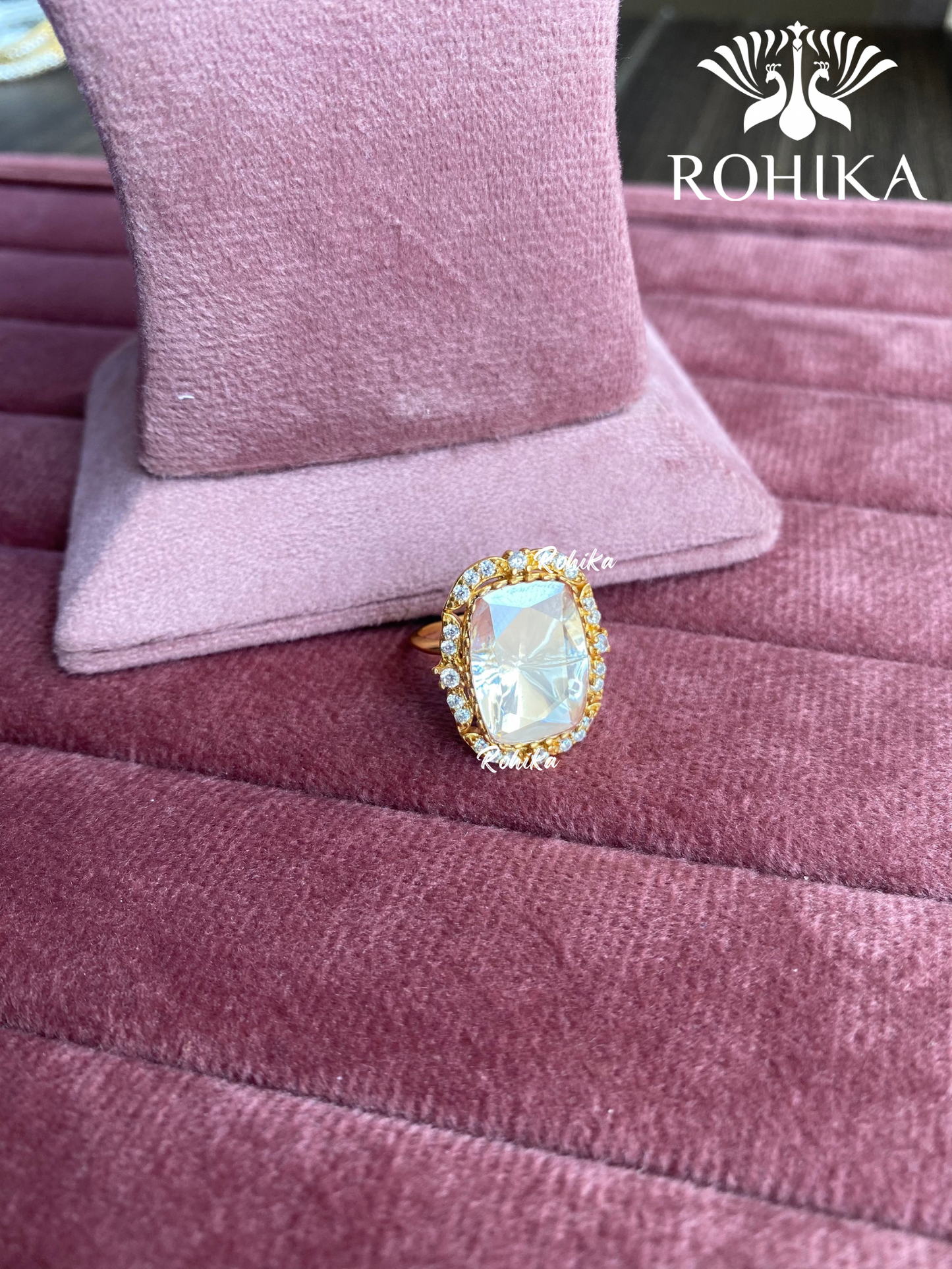 Angana polki kundan ring  (SG-018) - White