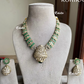 Arya polki kundan necklace set - Dark Green