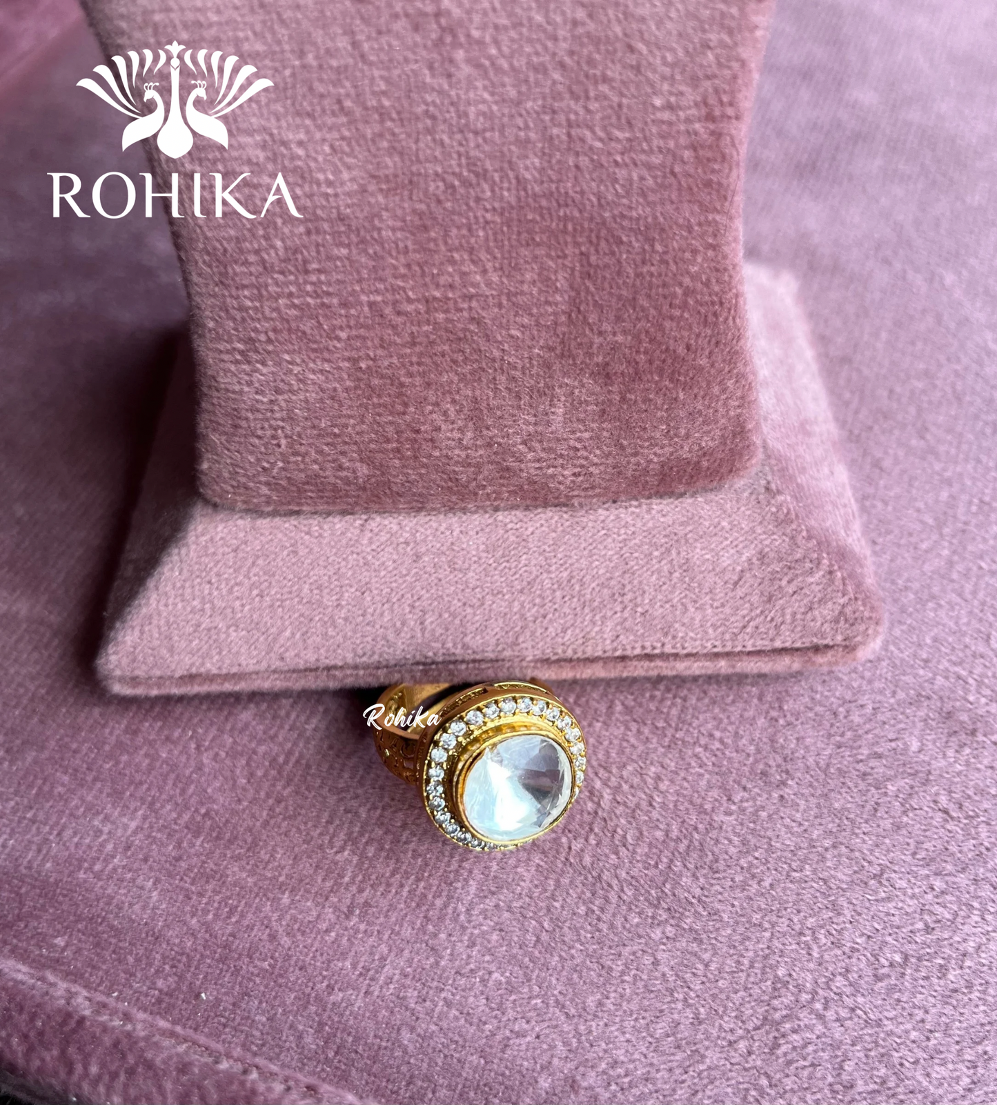 Angana polki kundan ring  (SG-016) - White