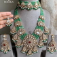 Baela polki kundan bridal combo set - Mint green