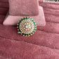 Angana polki kundan ring  (SG-021) - Green