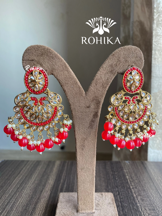 Kanika earrings - Red