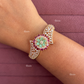 Camila American Diamond Bracelet/Kada (MB-0110) -  Pink And Mint Green