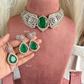 Eliza AD Doublet Choker Set - Green