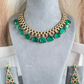 Amy Doublet Necklace Set - Green
