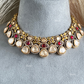 Riddhi Moisanite Necklace Set - Red