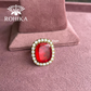 Angana polki kundan ring  (SG-011) - Red