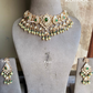 Nasant moisanite necklace set - Dark Green