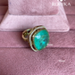 Angana polki kundan ring (SG-102) - Mint green