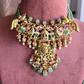 Devishi Moisanite Heritage Necklace set -Mint Green