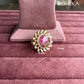 Angana polki kundan ring (SG-131) - Pink