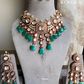 Sohini kundan necklace set - Red and Green