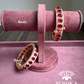 Pritha Moissanite Kada/Bangles (MB-0106)- Ruby Red - Rohika Store