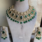 Bhoomi polki kundan necklace set - Green