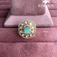 Angana polki kundan ring  (SG-026) - Mint green