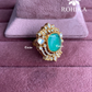 Angana polki kundan ring (SG-128) - Mint green