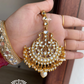 Kavita earrings and maangtikka combo - White