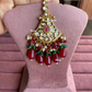 Polki kundan maangtikka (PLKM-039) - Red & green