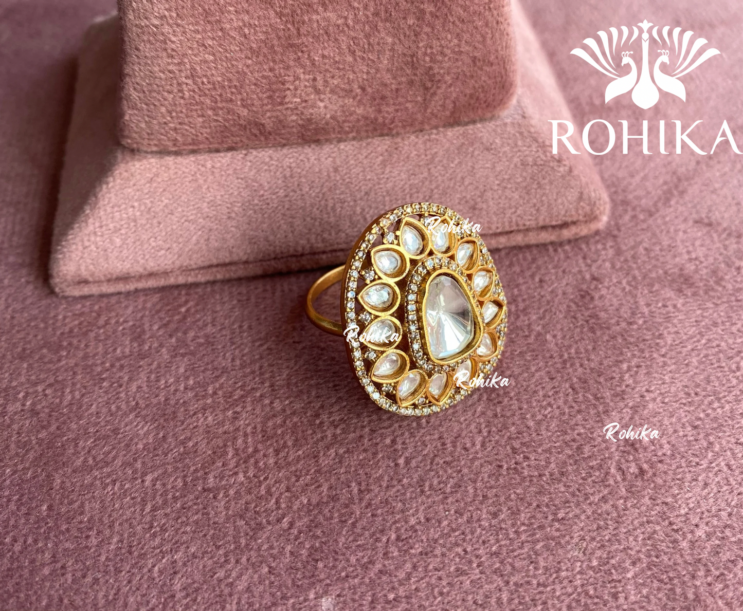 Angana polki kundan ring  (SG-039) - White