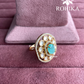 Angana polki kundan ring  (SG-026) - Mint green