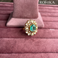 Angana polki kundan ring (SG-096) - Mint green 