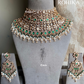 Chintan moisanite bridal necklace set - Green